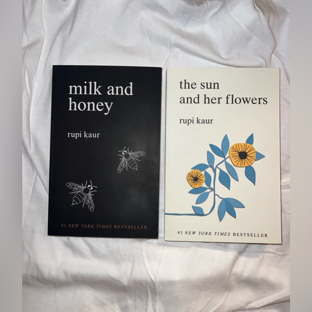 Rupi Kaur Book Set (Milk and Honey + The Sun and Her Flowers) - New Condition!!